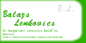 balazs lenkovics business card